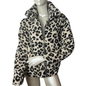 Sabrina Lauren New York Animal Print Long Sleeve Jacket